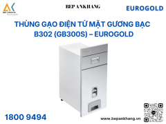 Thùng gạo mặt gương nút nhấn màu bạc B302 (GB300S) – Eurogold